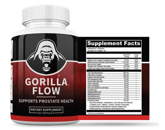 Gorilla Flow Prostate Support Supplement - 60 Capsules