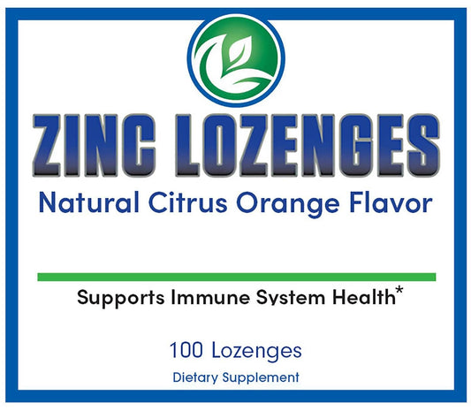 Zinc Lozenges Immune &  Antioxidant Support - Orange Flavored, 100 Lozenges