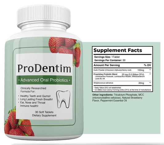 ProDentim Oral Probiotics For Healthy Teeth And Gums - 30 Soft Tablets - Genuine